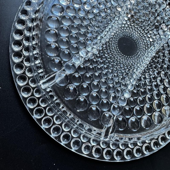 Thousand Eye Hobnail Boppie 11" Divided‎ Relish Platter Dish Vintage - Picture 5 of 8